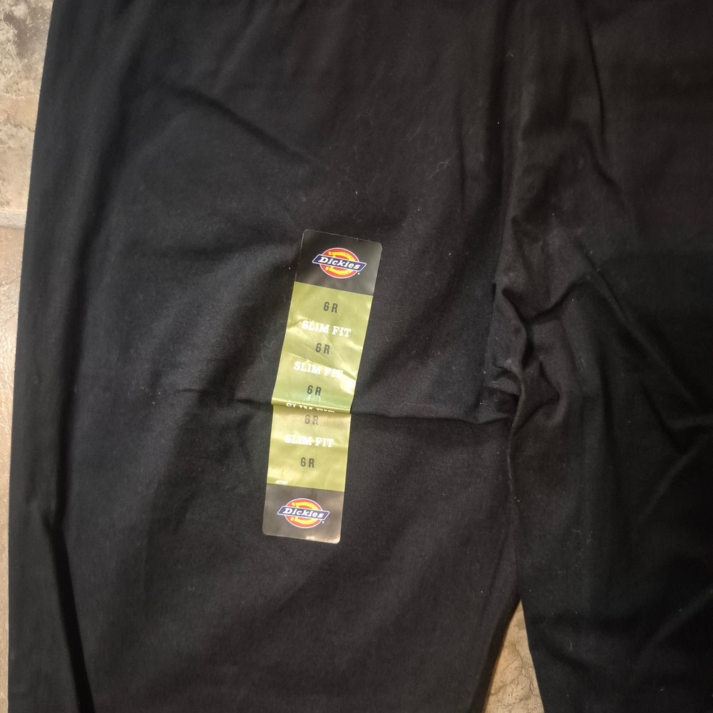Dickies Flex Twill Pant Size 6R Slim Fit Boot Cut Cotton Blend Blk Workwear NWT - Picture 7 of 12
